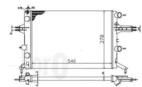 Радіатор охолодження двигуна ASTRA G 1.2 i 16V 98- DEPO/LORO 037-017-0066