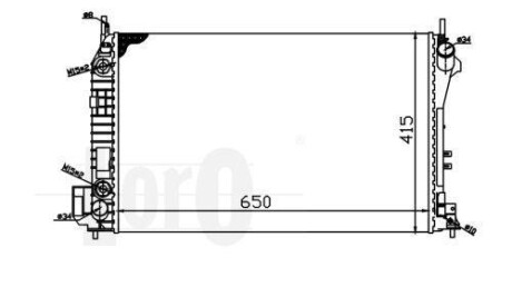 Радіатор охолодження двигуна SIGNUM/VECTRA C 2.0 16V DTI 02- DEPO/LORO 037-017-0081