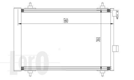 Радіатор кондиціонера Citroen C5 II/III/C6/Peugeot 407 1.6-3.0D 04- DEPO/LORO 038-016-0015