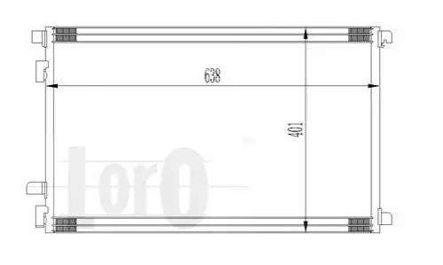 Радіатор кондиціонера Renault Megane II/Scenic II 1.4-2.0/1.5D/1.9D 02- DEPO/LORO 042-016-0015 (фото 1)