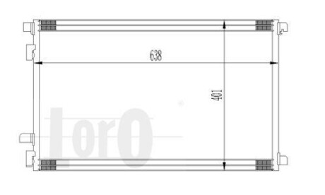 Радіатор кондиціонера Renault Megane II/Scenic II 1.4-2.0/1.5D/1.9D 02- DEPO/LORO 042-016-0015