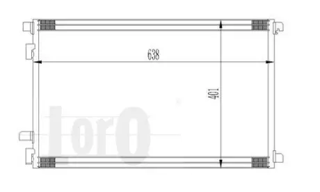 Радіатор кондиціонера Renault Megane II/Scenic II 1.4-2.0/1.5D/1.9D 02- DEPO/LORO 042-016-0015