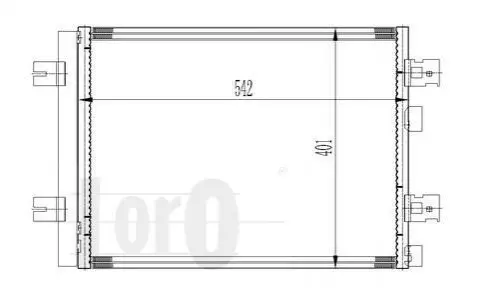Радіатор кондиціонера Logan/Sandero/DUSTER 1.2i/1.5dCi 04- DEPO/LORO 042-016-0027 (фото 1)