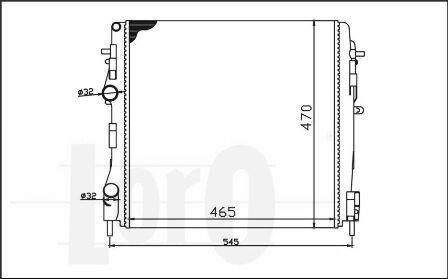 Радіатор охолодження двигуна KANGOO I (98-) 1.0i 16V DEPO/LORO 042-017-0028