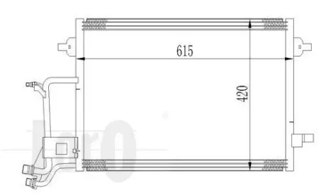 Радіатор кондиціонера SKODA Octavia 05- DEPO/LORO 053-016-0013