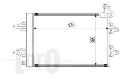 Радіатор кондиціонера Skoda Fabia/Roomster/VW Polo 1.0-2.0/1.4-1.9D 99- DEPO/LORO 053-016-0015