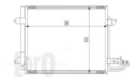 Радіатор кондиціонера Caddy 04-/Touran 03- DEPO/LORO 053-016-0017