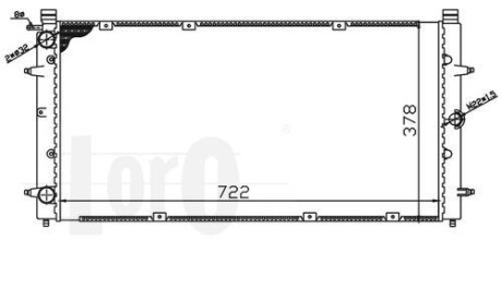 Радіатор охолодження двигуна T4 -08.96 (+/- AC) DEPO/LORO 053-017-0068