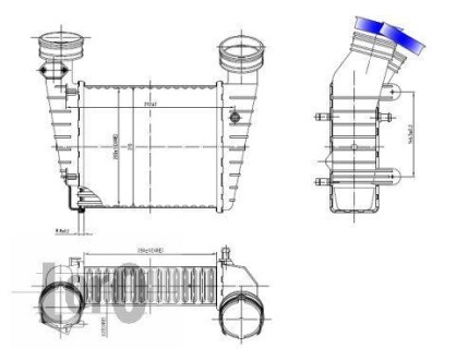 Радіатор інтеркулера PASSAT 1.8 00-05 DEPO/LORO 053-018-0001