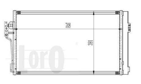 Радіатор кондиціонера Vito/Viano W639 2.0-3.7 03- DEPO/LORO 054-016-0006