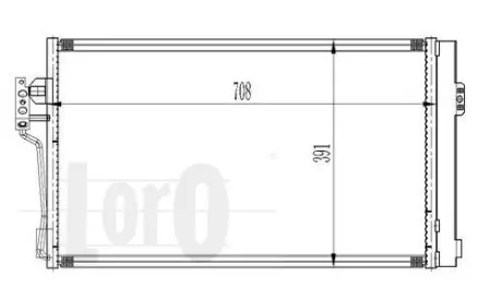 Радіатор кондиціонера Vito/Viano W639 2.0-3.7 03- DEPO/LORO 054-016-0006