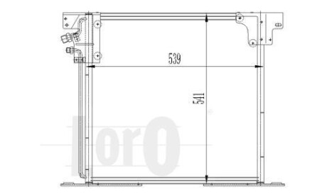 Радіатор кондиціонера Vito 96>03 DEPO/LORO 054-016-0020