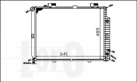 Радіатор охолодження двигуна E-CLASS W 210/E 200 DIESEL 95- DEPO/LORO 054-017-0045