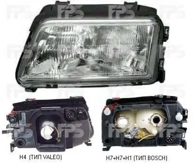 Фара передня DEPO/LORO FP 0018 R1-E (фото 1)