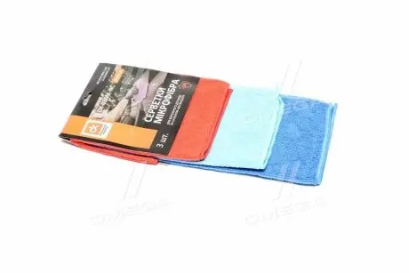 Салфетки микрофибра 30х30 см., 3 шт <ДК> ДОРОЖНЯ КАРТА DK-03MK-NC