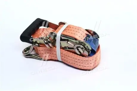 Стяжка вантажу, 3t. 50mm.x10m.(0.5+9.5) прогум. ручка <ДК> Стрічка виготовлена з надміцного матеріалу polyester (ступінь розтяжності 5%). Ручка має ребра жорсткостіта виготовлена з надміцної сталі. ДОРОЖНЯ КАРТА DK-3904
