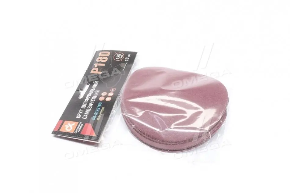 Круг шліфувальний самозачепний, Р180 на тканинній основі d-125 (10 шт.) <ДК> ДОРОЖНЯ КАРТА DK-5125180 (фото 1)