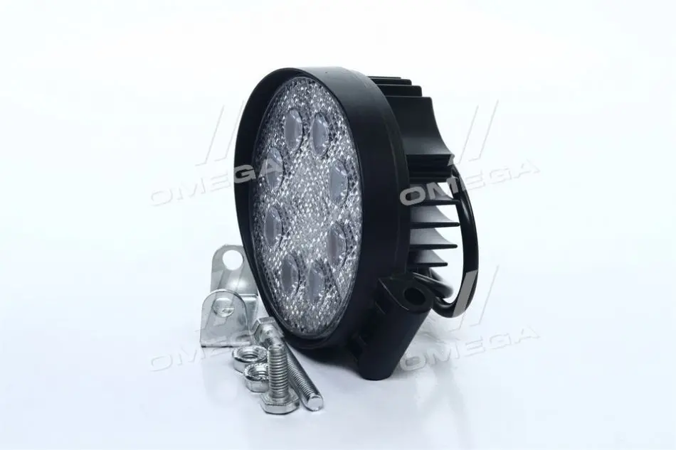 Фара LED кругла 24W, 8 ламп, 110 * 128мм, широкий промінь <ДК> ДОРОЖНЯ КАРТА DK B2-24W-A FL (фото 1)