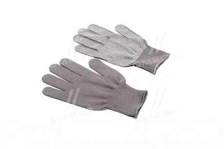 Перчатки рабочие нейлоновые с ПВХ точкой <ДК> 40% polyester, 60% rubber ДОРОЖНЯ КАРТА DK-PR6