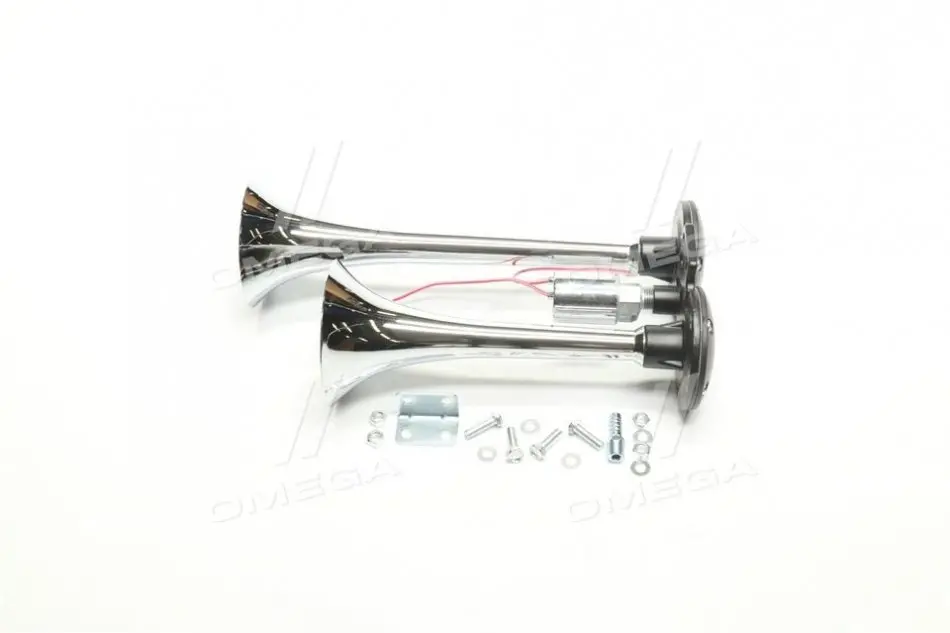 Сигнал дудка 2шт хром 230/295мм 24 <ДК> ДОРОЖНЯ КАРТА SL-1008C (фото 1)