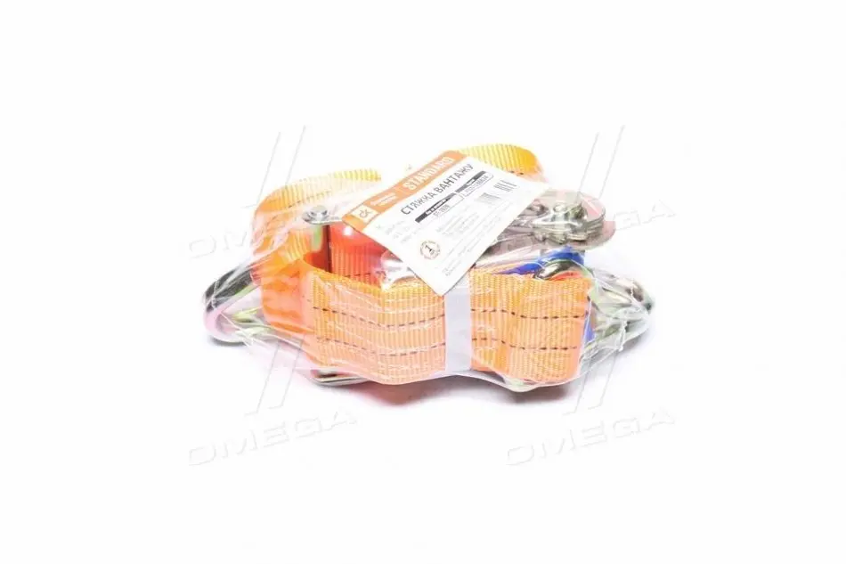 Стяжка вантажу, 2t. 50mm.x6m. (0.5 + 5.5) метал. ручка <STANDARD DK> ДОРОЖНЯ КАРТА ST-3926 (фото 1)
