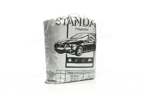 Тент авто седан Polyester L 483*178*120 см <STANDARD DK> Укомплектований "вухами під дзеркала" ДОРОЖНЯ КАРТА ST-L01