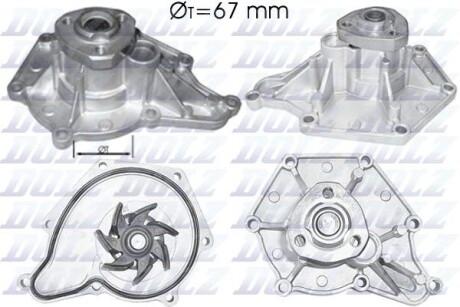 Помпа AUDI/PORSCHE/VW A6 Quattro/Cayenne/Touareg "2,4-3,2 "03>> DOLZ A213