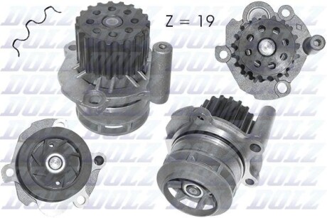 Помпа AUDI/FORD/MITSUBISHI/SKODA/VW A4/Galaxy/Grandis/Octavia/Golf "1,9-2,0 "95>> DOLZ A251