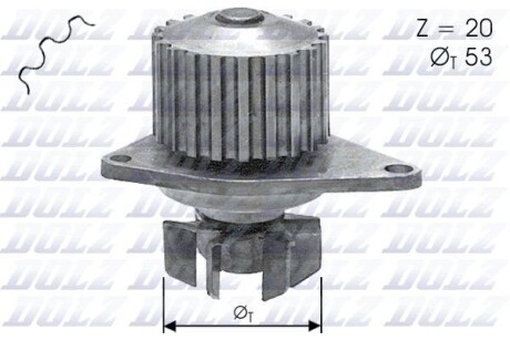 Помпа CITROEN/PEUGEOT/ROVER AX/106/114 "1,0-2,2 "79>> DOLZ C110