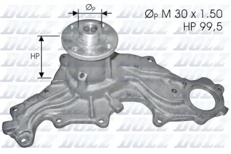 A_Помпа Dolz FORD Capri/Granada/Scorpio/Sierra "2,3-2,8 "77-93 DOLZ F120