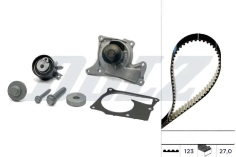 RENAULT К-кт ГРМ помпа ремень ролик Renault Kangoo 1.5dCi DOLZ KD103