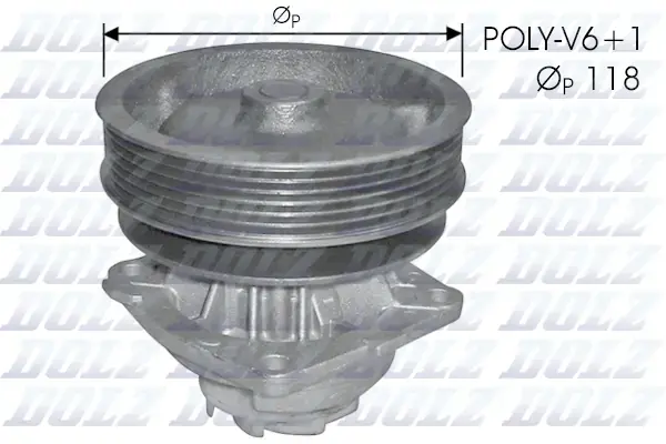 Помпа Dolz CITROEN/FIAT/PEUGEOT Jumpy/Scudo/Expert "1,6 "95-00 DOLZ S224 (фото 1)
