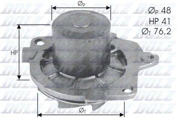 Помпа Dolz ALFA ROMEO/CADILLAC/FIAT/SUZUKI/VAUXHALL 156/BLS/Stilo/SX4/Astra "1,9-2,4 "94>> DOLZ S314 (фото 1)