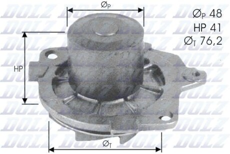 Помпа ALFA ROMEO/CADILLAC/FIAT/SUZUKI/VAUXHALL 156/BLS/Stilo/SX4/Astra "1,9-2,4 "94>> DOLZ S314