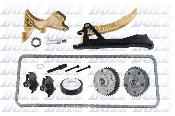 Комплект ланцюга ГРМ з ваносними шестернями BMW N42/N46 1,6/1,8 (вир-во) DOLZ SKCB012V (фото 1)