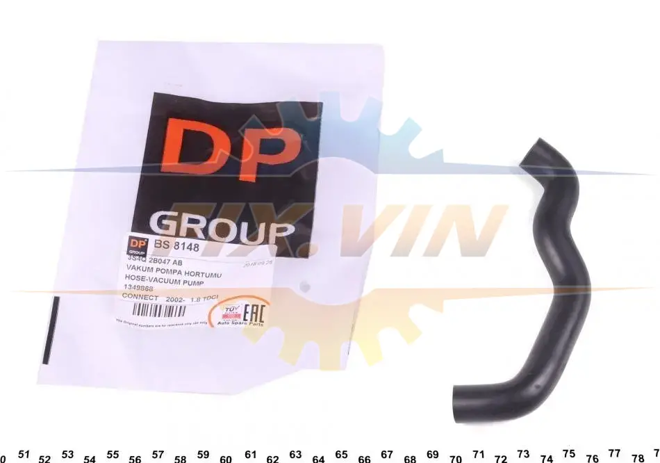 Патрубок насосу вакуумного Ford Connect 1.8 TDI-TDCi 02- DP DP Group BS 8148 (фото 1)