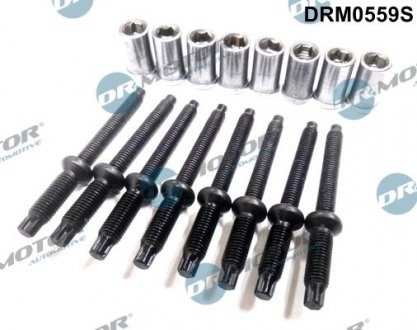 Комплект болтів з головкою системи TORX з чорного металу DR.MOTOR DRM0559S