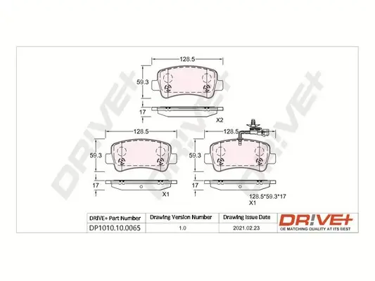 Drive+ - Гальмівні колодки до дисків DR!VE+ DP1010.10.0065 (фото 1)