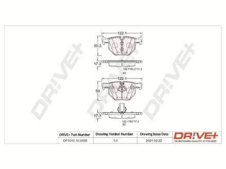 Drive+ - Гальмівні колодки до дисків DR!VE+ DP1010.10.0895