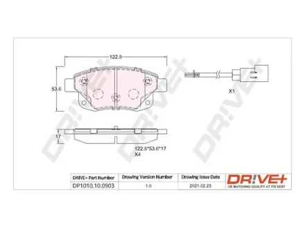 Drive+ - Гальмівні колодки до дисків DR!VE+ DP1010.10.0903