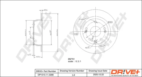 Drive+ - Гальмівний диск (кратно 2) DR!VE+ DP1010.11.0289