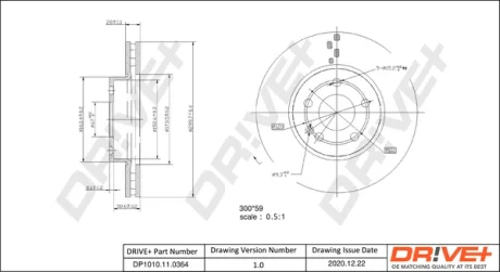 Drive+ - Гальмівний диск DR!VE+ DP1010.11.0364