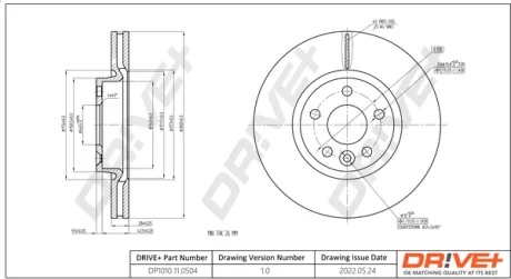 Drive+ - Гальмівний диск DR!VE+ DP1010.11.0504
