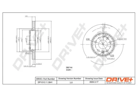 Drive+ - Гальмівний диск (кратно 2) DR!VE+ DP1010.11.0641