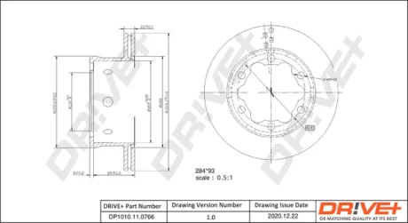 Drive+ - Гальмівний диск (кратно 2) DR!VE+ DP1010.11.0766
