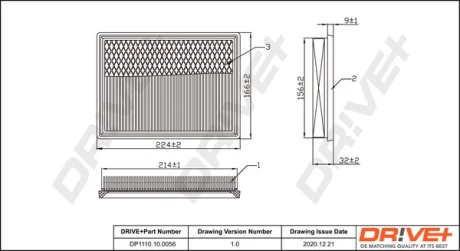 Drive+ Фільтр повітря (аналог WA6339) DR!VE+ DP1110.10.0056