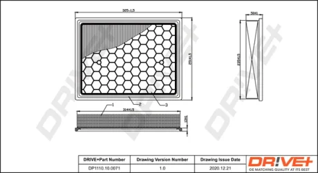 Drive+ - Фільтр повітря (аналог WA6782) DR!VE+ DP1110.10.0071