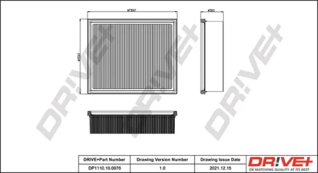 Drive+ - Фільтр повітря (аналог WA6734) DR!VE+ DP1110.10.0076