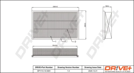Drive+ - Фільтр повітря (аналог WA6675) DR!VE+ DP1110.10.0081