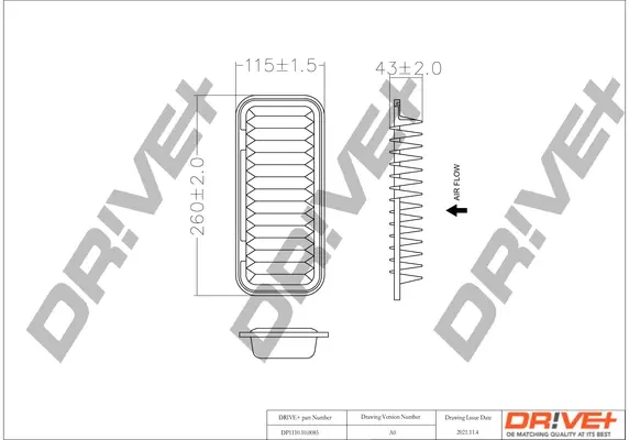 Drive+ - Фільтр повітря (аналог WA6664) DR!VE+ DP1110.10.0085 (фото 1)